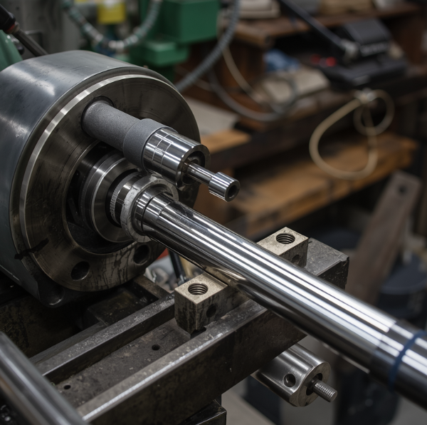 Honing machine in operation at Mpangele Auto Engineering